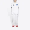Miesten Balenciaga x NASA Crossover Space Printing -pitkähihainen pyöreäkaulainen paita, valkoinen 662496TKVD79040