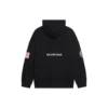 Miesten Balenciaga x NASA FW21 Crossover Logo Cotton Classic -huppari, väljä, pitkähihainen, musta 651799TKVD81070