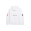 Miesten Balenciaga x NASA FW21 Crossover Logo -puuvillainen klassinen huppari, väljä, pitkähihainen, valkoinen 651799TKVD89040