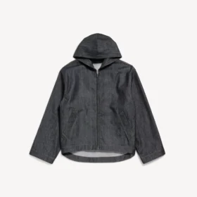 Miesten denim-huppari raakaindigossa