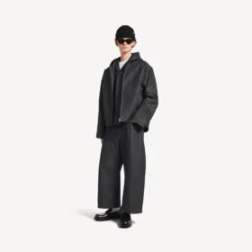 Miesten denim-huppari raakaindigossa