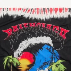 Miesten extreme tie dye -pareo, musta/punainen