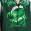Miesten extreme tie-dye -tyylinen lyhythihainen keilapaita, vihreä/valkoinen Miesten extreme tie-dye -tyylinen lyhythihainen keilapaita, vihreä/valkoinen