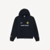 Miesten musta oversized-huppari vetoketjulla Miesten musta oversized-huppari vetoketjulla