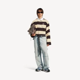Miesten pikeepaidat, tummanruskea/beige