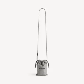 Miesten shopper-käsilaukku puhelintelineellä, Balenciaga-harmaa