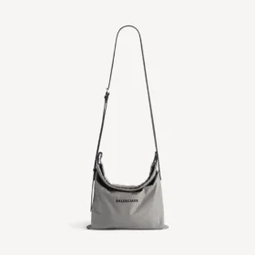 Miesten shopper-tyylinen pölypussi ja olkapussukko, keskikokoinen, Balenciaga-harmaa