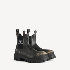 Miesten Strike-chelsea-saappaat, musta/beige