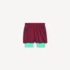 Miesten techwear-shortsit, väri burgundy/aqua Miesten techwear-shortsit, väri burgundy/aqua