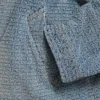 Miesten tummansininen Denim-ompeleilla koristeltu hupputakki Miesten tummansininen Denim-ompeleilla koristeltu hupputakki