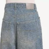 Miesten tummansiniset denim-ompeleiset löysät farkut Miesten tummansiniset denim-ompeleiset löysät farkut
