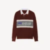 Miesten urheilullinen, palapatch-koristeinen pikeepaidat, väri burgundy/monivärinen Miesten urheilullinen, palapatch-koristeinen pikeepaidat, väri burgundy/monivärinen