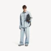 Miesten vaaleansininen Denim-pitkähihainen paita Miesten vaaleansininen Denim-pitkähihainen paita