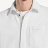 Miesten valkoinen pitkähihainen Denim-paita Miesten valkoinen pitkähihainen Denim-paita