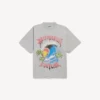 Miesten vintage-tyylinen ylisuuri surffari-T-paita, Balenciaga-harmaa