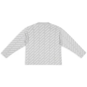 Mini Allover Logo -neuletakki ”Light Grey White” 699822T32331461