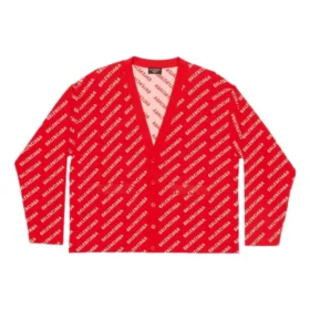 Mini Allover Logo -neuletakki ”Red White” 699822T32336090