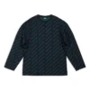 Mini Allover Logo -villapaita ”Dark Blue Green” 736247T32334301