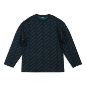 Mini Allover Logo -villapaita ”Dark Blue Green” 736247T32334301