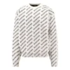 Mini Allover Logo -villapaita ”White Black” 736247T32339054