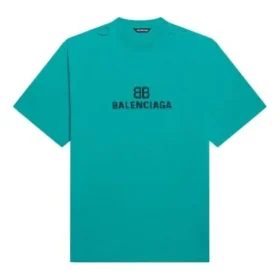 Mosaikkilogo BB-aakkoset, löysät reiät, kulunut vaikutelma, lyhythihainen, unisex, sininen 651795TKVF53660 Mosaikkilogo BB-aakkoset, löysät reiät, kulunut vaikutelma, lyhythihainen, unisex, sininen 651795TKVF53660