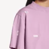 Naisten 520-tarra-cropped-T-paita, vanhan vaaleanpunainen/valkoinen