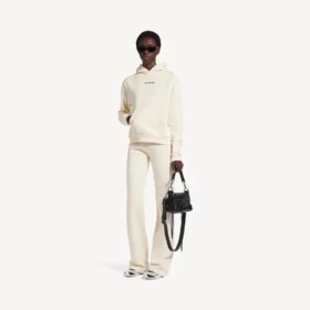 Naisten Balenciaga Back Medium Fit -huppari, väri kerma Naisten Balenciaga Back Medium Fit -huppari, väri kerma