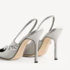 Naisten Balenciaga | Manolo Blahnik -slingback, harmaa plume Naisten Balenciaga | Manolo Blahnik -slingback, harmaa plume