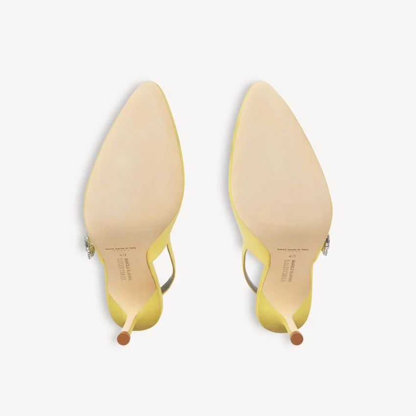 Naisten Balenciaga | Manolo Blahnik -slingback-kengät, limenväriset Naisten Balenciaga | Manolo Blahnik -slingback-kengät, limenväriset