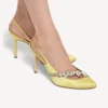Naisten Balenciaga | Manolo Blahnik -slingback-kengät, limenväriset Naisten Balenciaga | Manolo Blahnik -slingback-kengät, limenväriset