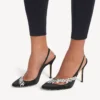 Naisten Balenciaga | Manolo Blahnik -slingback-kengät, mustat Naisten Balenciaga | Manolo Blahnik -slingback-kengät, mustat