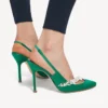 Naisten Balenciaga | Manolo Blahnik -slingback-kengät, väri: grass Naisten Balenciaga | Manolo Blahnik -slingback-kengät, väri: grass