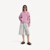 Naisten Balenciaga Sacra Cœur -huppari, medium-istuvuus, vetoketjullinen, vanhan vaaleanpunainen