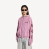 Naisten Balenciaga Sacra Cœur -huppari, medium-istuvuus, vetoketjullinen, vanhan vaaleanpunainen
