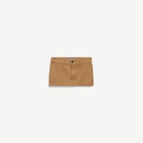 Naisten beige puuvillainen minihame