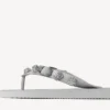 Naisten Cagole-sandaalit, Balenciaga-harmaa/kristalli Naisten Cagole-sandaalit, Balenciaga-harmaa/kristalli