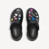 Naisten Crocs™-pistokkaat Jibbitz™ mustana