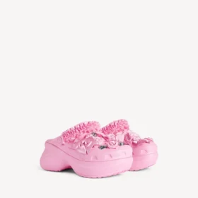 Naisten Crocs™-pistokkaat jibbitz™ vaaleanpunaisina