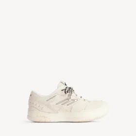Naisten Hamptons-mokkanahkaiset platform-tennarit, väri beige/musta