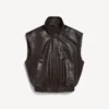 Naisten hihaton blouson, väri mokka Naisten hihaton blouson, väri mokka