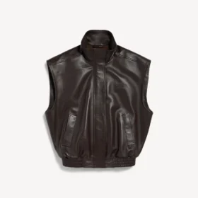 Naisten hihaton blouson, väri mokka