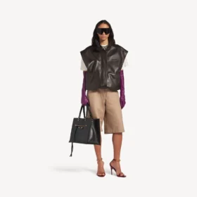 Naisten hihaton blouson, väri mokka