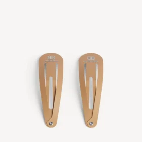 Naisten Holli XXL -klipsisarja, 2 kpl, beige/kiiltävä hopea
