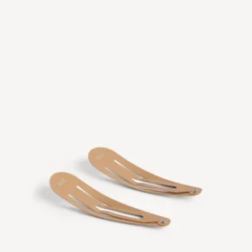 Naisten Holli XXL -klipsisarja, 2 kpl, beige/kiiltävä hopea