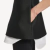 Naisten hybridi-paita-mekko, musta Naisten hybridi-paita-mekko, musta