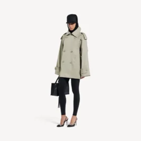 Naisten kaksirivinen trenchcoat vaaleanbeige