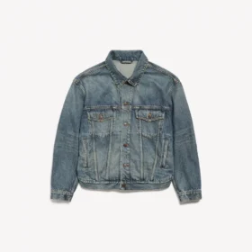 Naisten Kick-denim-takki likaisessa vintage-sinisessä