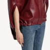 Naisten lyhyt viitta, väri burgundy Naisten lyhyt viitta, väri burgundy