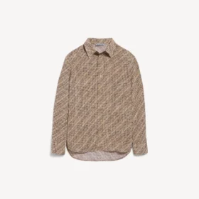 Naisten monogrammipaita, väri beige/musta