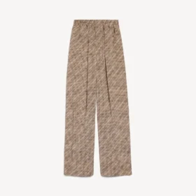 Naisten monogrammipyjama-housut, väri beige/musta
